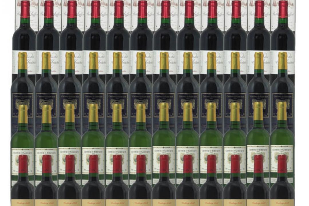 60 bouteilles de vin Grands Vins de Bordeaux