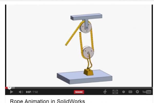 animation corde_ câble sous SolidWorks