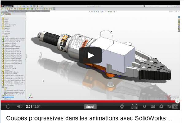 Coupes progressives dans les animations avec SolidWorks - 