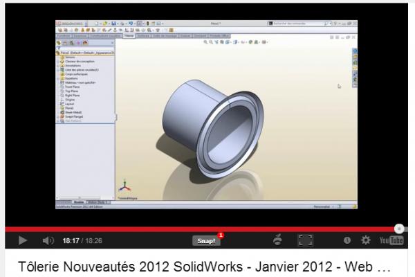 Tôlerie Nouveautés 2012 SolidWorks - Janvier 2012 - Web Lun