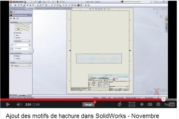 ajout des motifs de hachure dans SolidWorks 2012