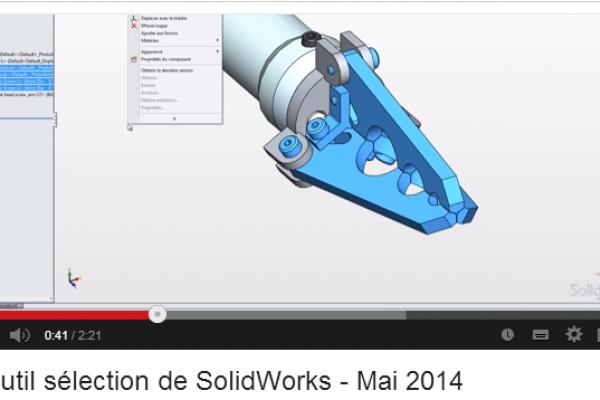 L'outil sélection de SolidWorks - Mai 2014