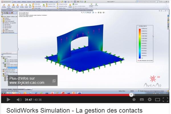 SolidWorks Simulation - La gestion des contacts