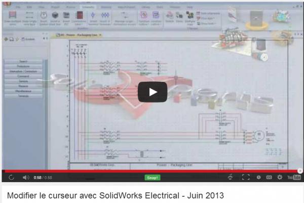 Modifier le curseur avec SolidWorks Electrical - Juin 2013